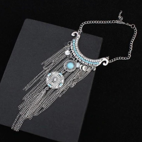 Buckle Jewelry - New! Women's Gypsy Ethnic Tasseled Necklace Buckle Jewelry - New! Women's Gypsy Ethnic Tasseled Necklace